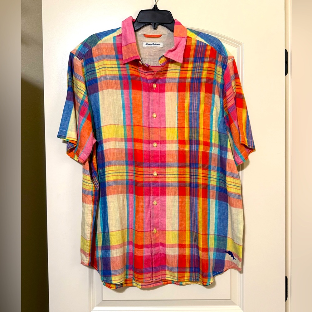 NWOT Tommy Bahama Multicolor Plaid Men's size XL Shirt